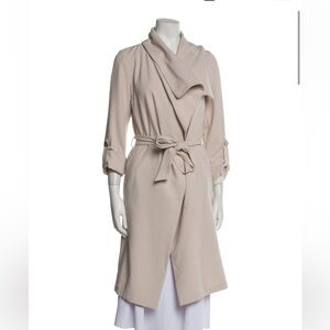 Soia & Kyo Drapy Trench Coat with Rolled Sleeves